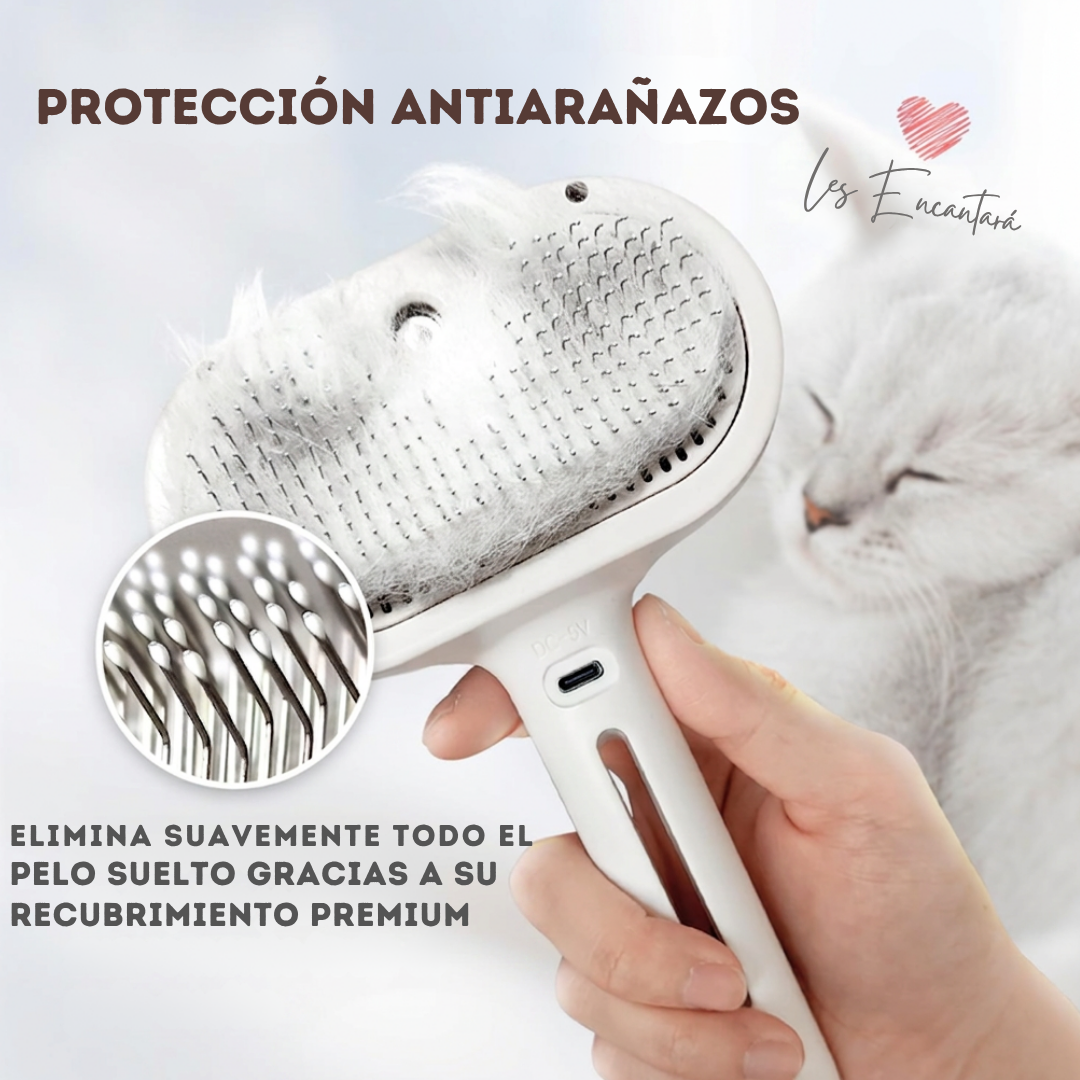Cepillo para mascotas humificador y extraible